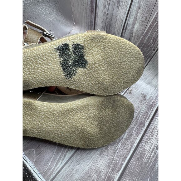 Volatile Gold Braided Leather Itzel Sandal Shoe Women Size 7 - Picture 10 of 12